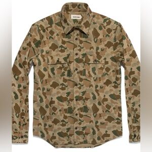 Taylor Stitch Yosemite Shirt in Camo. 100% Organic Cotton Flannel Chamois